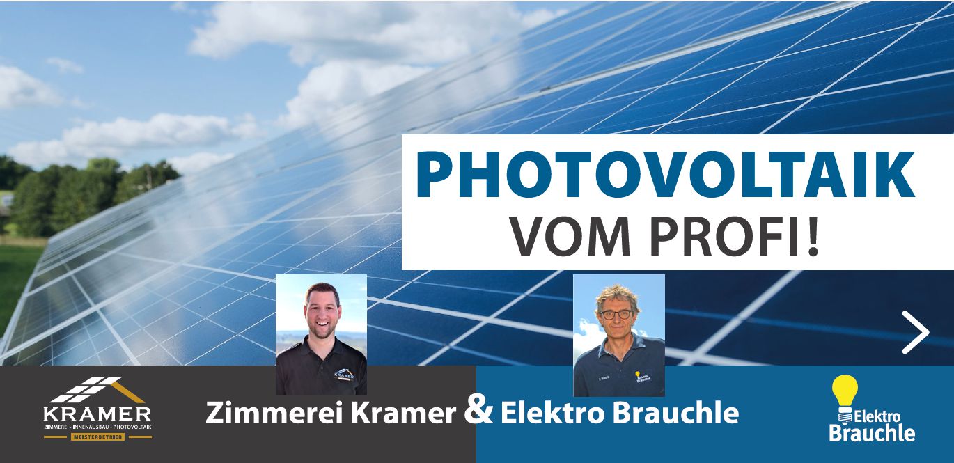Zimmerei Kramer und Elektrio Brauchle Photovoltaik Anlagen  